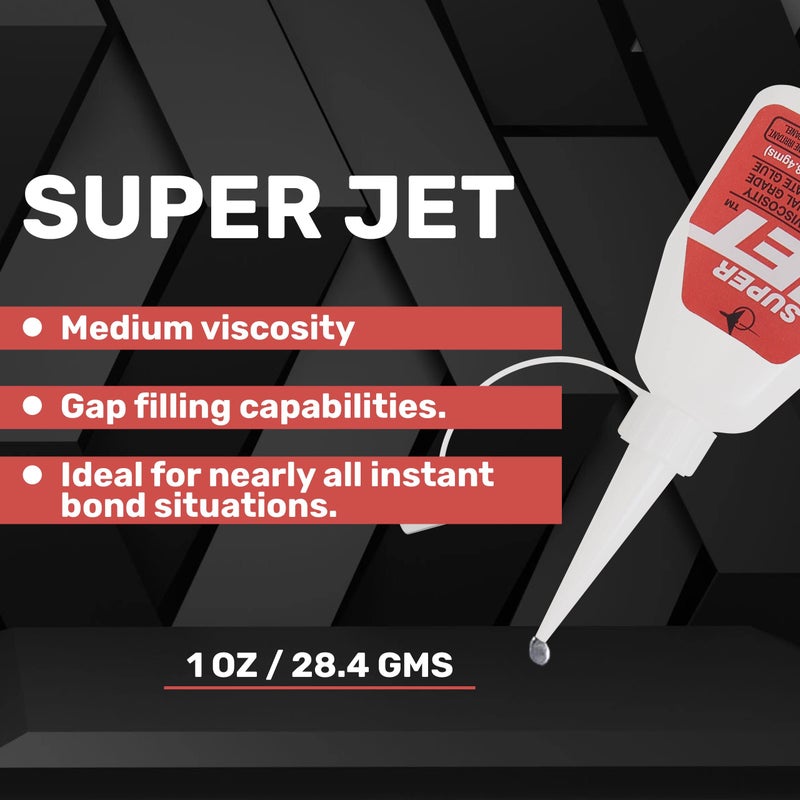 Jet Glue Super Jet - Medium Thickness Industrial Strength CA Glue - Forms Strong Bonds with Just Anything - General Purpose Cyanoacrylate Glue - Image 5